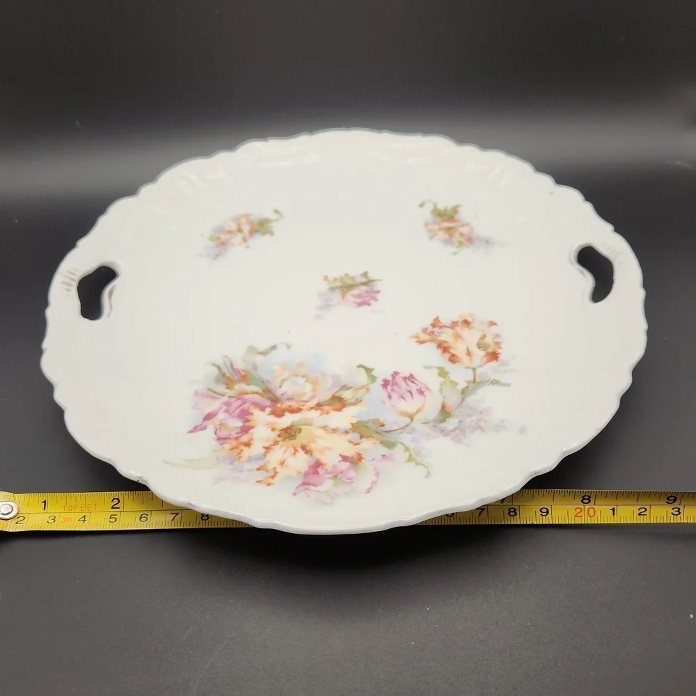 Vintage Floral Porcelain Serving Platter